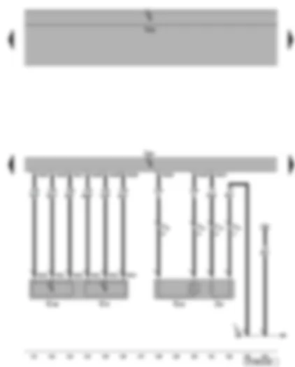 Wiring Diagram  VW EOS 2008 - Engine control unit - Lambda probe - accelerator position sender