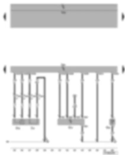 Wiring Diagram  VW EOS 2008 - Engine control unit - radiator outlet coolant temperature sender - lambda probe - air mass meter
