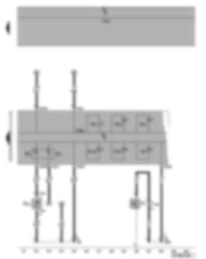 Wiring Diagram  VW EOS 2008 - Dash panel insert - exhaust emissions warning lamp - fuel gauge - coolant temperature gauge - oil pressure switch - oil pressure warning lamp - warning buzzer