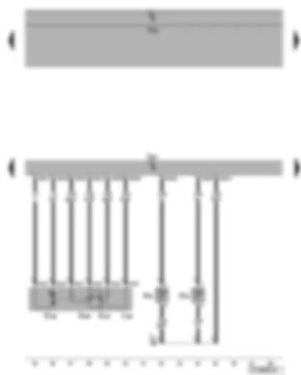 Wiring Diagram  VW EOS 2008 - Engine control unit - throttle valve module - intake air temperature sender - coolant temperature sender