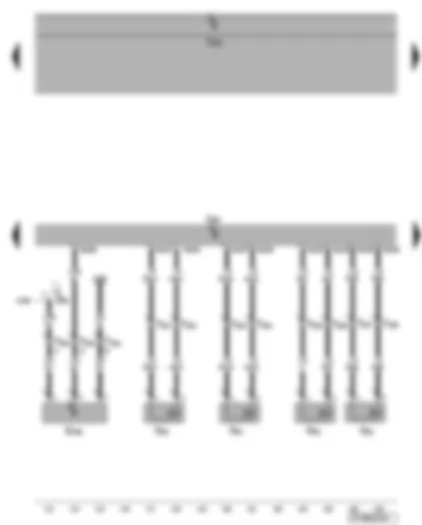 Wiring Diagram  VW EOS 2008 - Engine control unit - intake manifold flap potentiometer - injectors