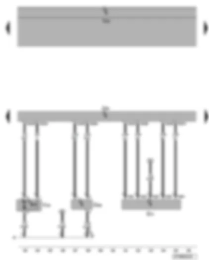 Wiring Diagram  VW EOS 2008 - Engine control unit - air mass meter - radiator identification sensor - fuel system diagnosis pump