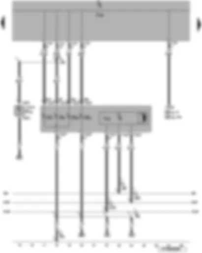 Wiring Diagram  VW EOS 2009 - Onboard supply control unit - right headlight - front right side marker bulb