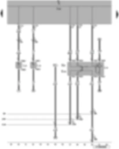 Wiring Diagram  VW EOS 2009 - Switches and instruments illumination regulator - headlight range control regulator - left and right fog light bulb