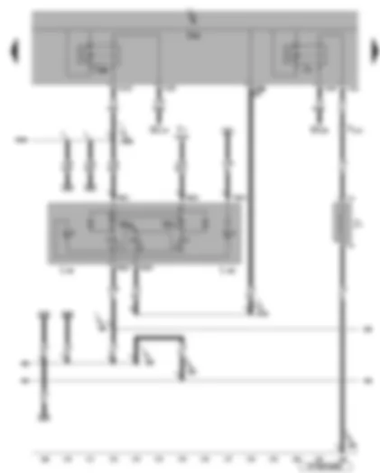 Wiring Diagram  VW EOS 2009 - Heated rear window - interior light - ambient lighting - heated rear window relay