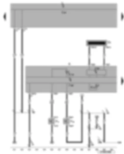 Wiring Diagram  VW EOS 2009 - Dash panel insert - handbrake warning switch - brake fluid level warning contact - immobilizer reader coil - warning lamps