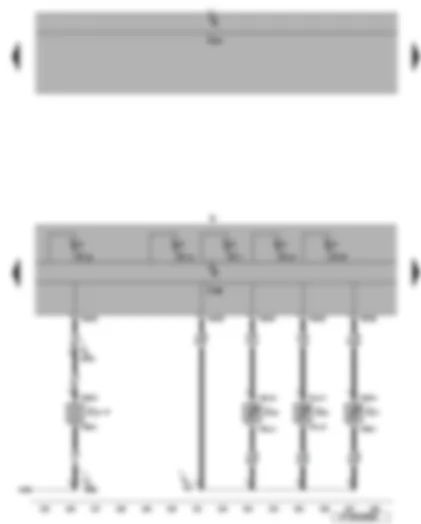 Wiring Diagram  VW EOS 2009 - Ambient temperature sensor - coolant shortage indicator sender - washer fluid level warning lamp - brake pad wear sender - warning lamps