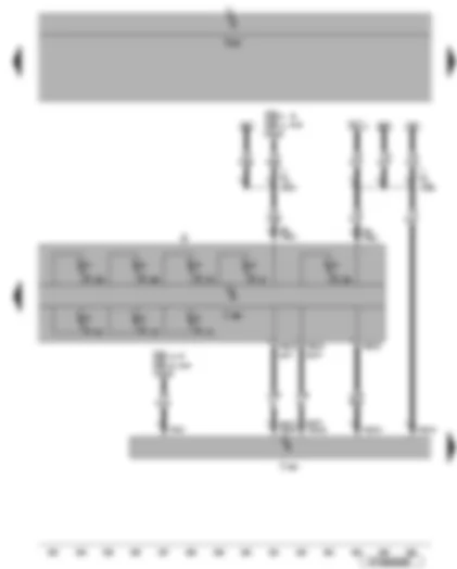 Wiring Diagram  VW EOS 2009 - Dash panel insert - data bus diagnostic interface - warning lamps