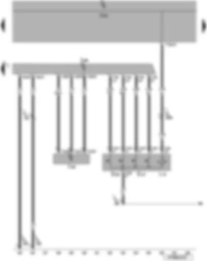 Wiring Diagram  VW EOS 2009 - Sliding sunroof adjustment control unit - convertible roof actuation and sunroof button - convertible roof actuation control unit