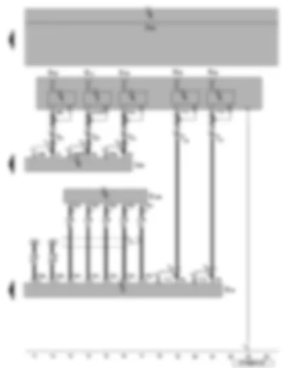Электросхемa  VW EOS 2009 - Антенны - блок управления с дисплеем радионавигационной системы - ТВ-тюнер - устройство считывания ТВ-карт