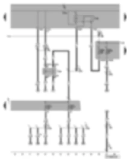 Wiring Diagram  VW EOS 2009 - Terminal 15 voltage supply relay 2 - terminal 50 voltage supply relay - fuses