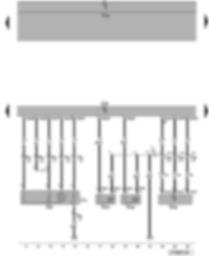 Wiring Diagram  VW EOS 2009 - Exhaust gas pressure sensor 1 - Lambda probe - engine control unit - fuel pressure regulating valve - fuel metering valve