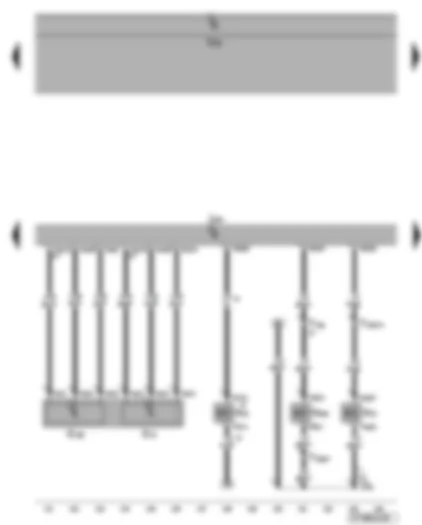 Wiring Diagram  VW EOS 2009 - Accelerator position sender - accelerator position sender 2 - charge pressure control solenoid valve - engine control unit - driving program switch - exhaust gas recirculation cooler changeover valve