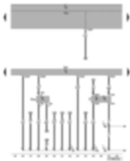 Wiring Diagram  VW EOS 2009 - Brake light switch - engine control unit - position sender for charge pressure positioner