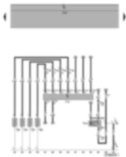 Wiring Diagram  VW EOS 2009 - Glow plugs for engine - coolant circulation pump 2 - automatic glow period control unit