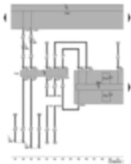 Wiring Diagram  VW EOS 2009 - Data bus diagnosis interface - electronic power control fault lamp - glow period warning lamp - dash panel insert