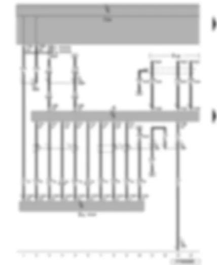 Wiring Diagram  VW EOS 2010 - Voltage supply - radio - CD changer - connection for external audio sources