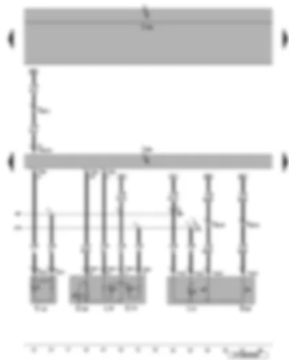Wiring Diagram  VW EOS 2009 - Central switch for window regulators in driver door - interior locking button - driver door control unit - central locking deadlock function warning lamp - interior locking warning lamp