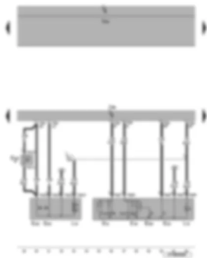 Wiring Diagram  VW EOS 2009 - Driver door control unit - mirror adjustment switch - exterior mirror heater button - fold-in mirror switch - rear lid remote release button - fuel tank flap release button