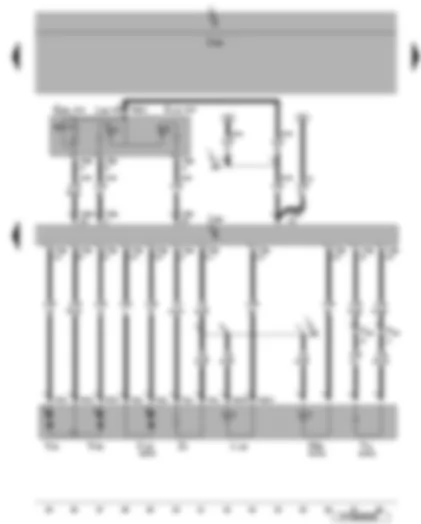Wiring Diagram  VW EOS 2009 - Front passenger door control unit - front passenger side electric exterior mirror with mirror adjustment - fold-in mirror - entry light - front passenger side interior locking button