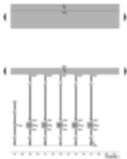 Wiring Diagram  VW EOS 2009 - Turbocharger air recirculation valve - activated charcoal filter solenoid valve 1 - charge pressure control solenoid valve - valve for intake manifold flap and camshaft control