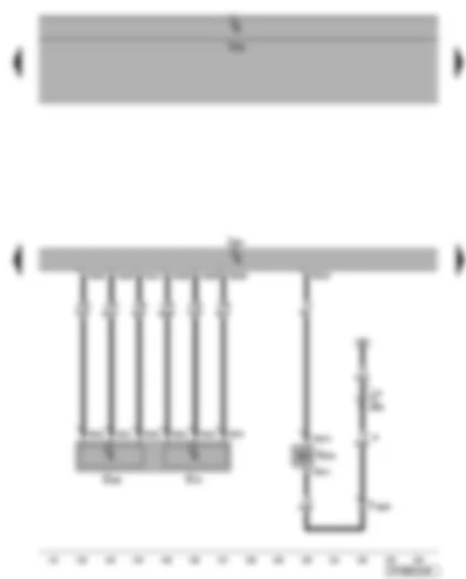 Wiring Diagram  VW EOS 2009 - Accelerator position sender - engine control unit - fuel pressure regulating valve