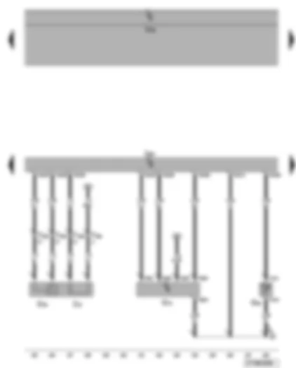 Wiring Diagram  VW EOS 2009 - Engine control unit - radiator outlet coolant temperature sender - Lambda probe - air mass meter