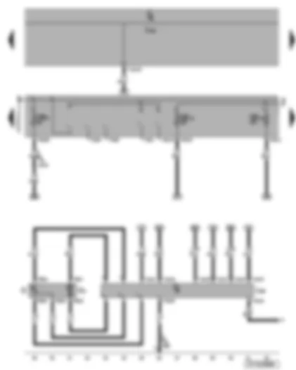 Wiring Diagram  VW EOS 2009 - Fuel gauge sender - fuel pump - onboard supply control unit - engine components current supply relay - fuel pump control unit