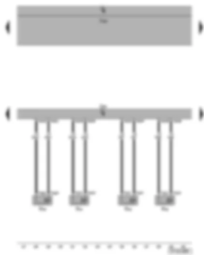 Wiring Diagram  VW EOS 2009 - Injectors - engine control unit