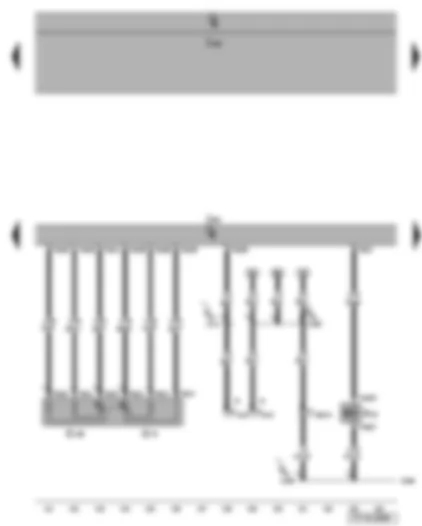 Wiring Diagram  VW EOS 2009 - Accelerator position sender - accelerator position sender 2 - engine control unit - charge pressure control solenoid valve