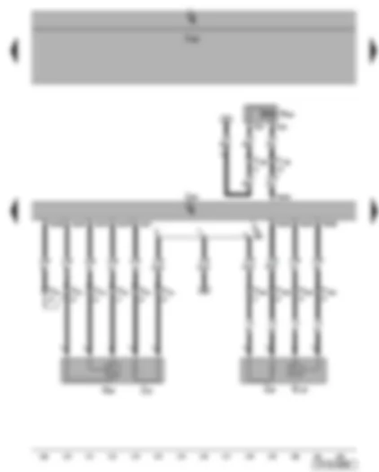 Wiring Diagram  VW EOS 2009 - Lambda probe - Lambda probe heater after catalytic converter - engine control unit - Lambda probe heater - Lambda probe 1 heater after catalytic converter