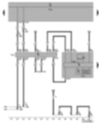 Wiring Diagram  VW EOS 2009 - Multifunction display - control unit in dash panel insert - onboard supply control unit - data bus diagnostic interface