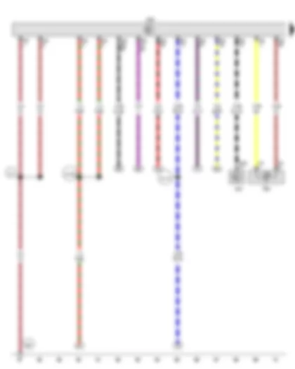 Wiring Diagram  VW EOS 2009 - Radiator outlet coolant temperature sender - Steering column electronics control unit - Engine control unit