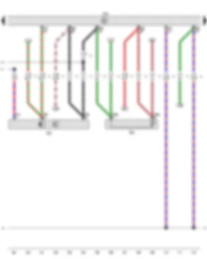 Wiring Diagram  VW EOS 2009 - Hall sender - Coolant temperature sender - Engine control unit