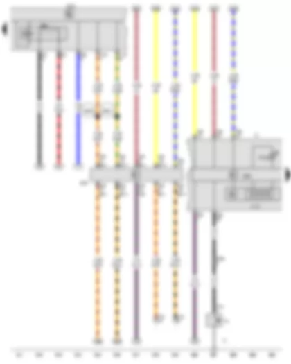 Wiring Diagram  VW EOS 2009 - Data bus diagnostic interface - Terminal 15 voltage supply relay 2 - Electronic power control fault lamp