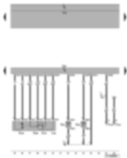 Wiring Diagram  VW EOS 2009 - Engine control unit - throttle valve module - intake air temperature sender - coolant temperature sender