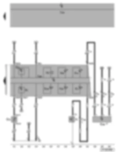 Wiring Diagram  VW EOS 2009 - Oil pressure switch - fuel gauge - charge air pressure gauge - coolant shortage indicator sender - oil level and oil temperature sender - control unit in dash panel insert