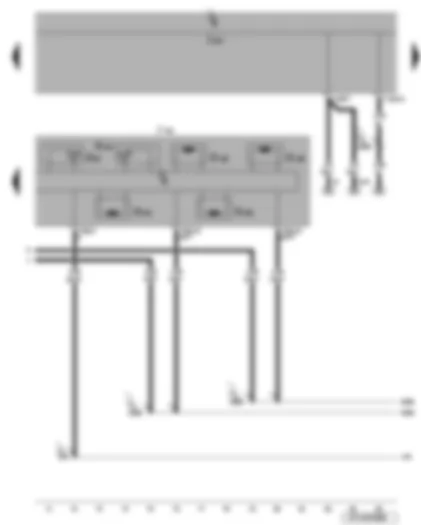 Wiring Diagram  VW EOS 2009 - Mechatronics for dual clutch gearbox - input shaft speed sender - gearbox output speed sender - gearbox oil temperature sender - temperature sender in control unit