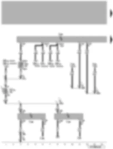 Wiring Diagram  VW EOS 1985 - Convertible roof actuation control unit - fuses - rear left and right door control unit