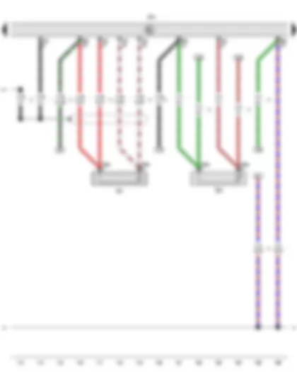 Wiring Diagram  VW EOS 2010 - Knock sensor 1 - Coolant temperature sender - Engine control unit