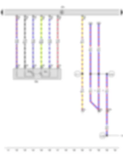 Wiring Diagram  VW EOS 2010 - Accelerator pedal module - Accelerator position sender - Accelerator position sender 2 - Engine control unit