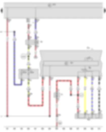 Wiring Diagram  VW EOS 2010 - Fresh air blower switch - Heater/heat output switch - X-contact relief relay - Air conditioning system control unit - Fresh air blower