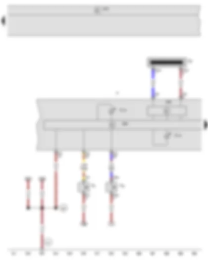 Wiring Diagram  VW EOS 2010 - Immobiliser reader coil - Handbrake warning switch - Brake fluid level warning contact - Immobiliser control unit - Dash panel insert - Brake system warning lamp