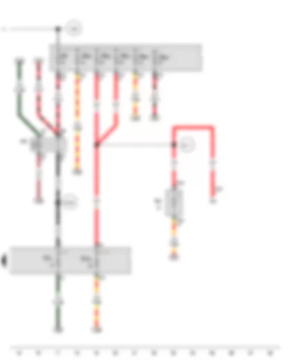 Wiring Diagram  VW EOS 2010 - Terminal 15 voltage supply relay 2 - Fuse 4 on fuse holder C - Fuse 7 on fuse holder B - Fuse 28 on fuse holder B - Fuse 29 on fuse holder B - Fuse 32 on fuse holder C - Fuse 49 on fuse holder B - Fuse 53 on fuse holder B - Fuse 54 on fuse holder B - Sliding sunroof thermal fuse