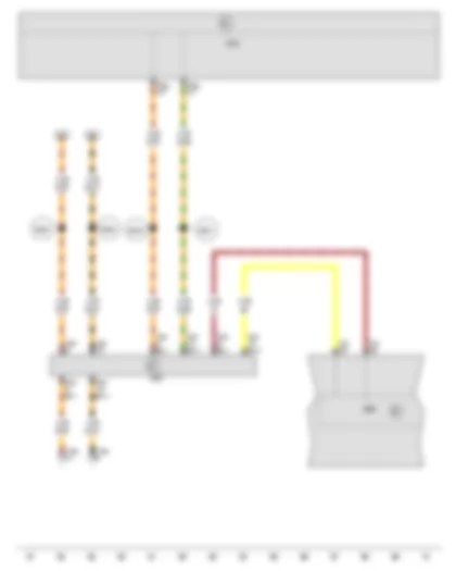 Wiring Diagram  VW EOS 2010 - Control unit in dash panel insert - Data bus diagnostic interface