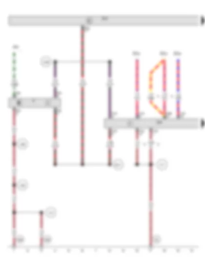 Wiring Diagram  VW EOS 2010 - Brake light switch - Trailer detector control unit - Onboard supply control unit