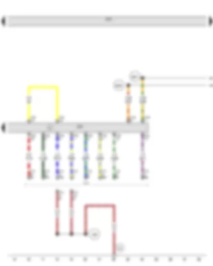 Wiring Diagram  VW EOS 2014 - Trailer detector control unit - Onboard supply control unit - Trailer socket