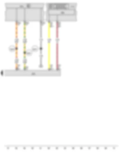 Электросхемa  VW EOS 2015 - Многофункциональный дисплей - Блок управления комбинации приборов - Блок управления бортовой сети - Диагностический интерфейс шин данных