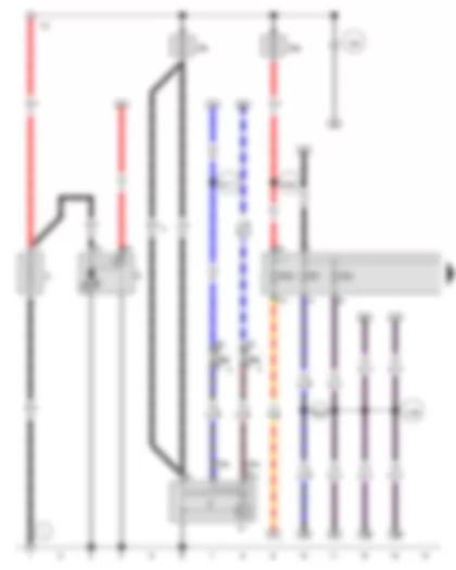 Wiring Diagram  VW EOS 2011 - Battery - Starter - Alternator - Voltage regulator - Fuse 1 in fuse holder A - Fuse 5 in fuse holder A