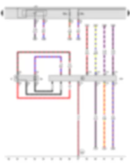 Wiring Diagram  VW EOS 2012 - Fuel gauge sender - Fuel system pressurisation pump - Engine component current supply relay